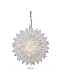 Estrella decorativa de papel Crystal, Papel, Blanco, Ø 50 cm