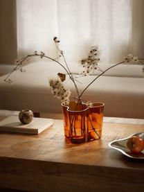 Ručně foukaná váza Alvar Aalto, V 16 cm, Foukané sklo, Oranžová, transparentní, Š 21 cm, V 16 cm