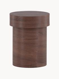 Ronde hout-bijzettafel Malung, Vezelplaat van gemiddelde dichtheid (MDF) met papierlaminaat, Hout, gelamineerd donkerbruin, Ø 35 x H 45 cm