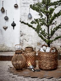 Boules de Noël Fedora, 2 pièces, Beige, blanc