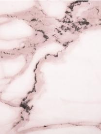 Perkálový povlak na polštář s mramorovým vzorem Malin, 2 ks, Přední strana: mramorový vzor, růžová Zadní strana: růžová, monochromatická, Š 40 cm