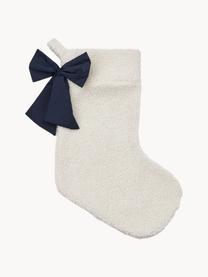 Chaussette de Noël Eve, 100 % polyester (recyclé), certifié GRS, Blanc cassé, bleu foncé, larg. 22 x long. 45 cm