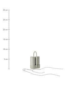Solniczka i pieprzniczka z uchwytem Henk, 3 elem., Tworzywo sztuczne (ABS), metal, Greige, S 7 x G 3 cm