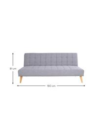 Sofá cama Oxford, Tapizado: poliéster, Estructura: madera de abedul, Gris, An 180 x F 109 cm