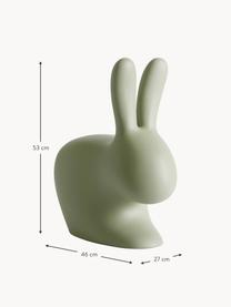 Dětská stolička Rabbit, Umělá hmota (polyethylen), Zelená, Š 46 cm, V 53 cm