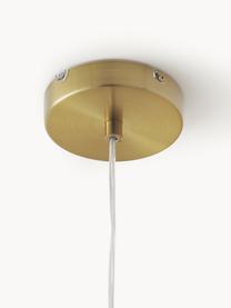 Lampada a sospensione con sfera Mineleo, Paralume: vetro, Baldacchino: metallo spazzolato, Dorato, trasparente, Ø 25 x Alt. 90 cm