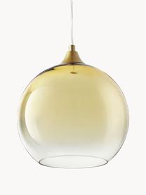 Bolvormige hanglamp Mineleo, Lampenkap: glas, Goudkleurig, transparant, Ø 25 cm