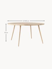 Okrúhly stôl z dubového dreva, Accent rôzne veľkosti, Dubové drevo, s FSC certifikátom, Dubové drevo, Ø 140 x V 73 cm