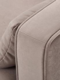 Klassieke fluwelen fauteuil Alva in taupe met beukenhouten poten, Bekleding: fluweel (hoogwaardig poly, Frame: massief grenenhout, Poten: massief gebeitst beukenho, Fluweel taupe, B 102 x D 92 cm
