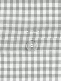 Baumwoll-Kissenbezug Scotty, kariert, 65 x 65 cm, Baumwolle, Hellgrau/Weiss, B 65 x L 65 cm