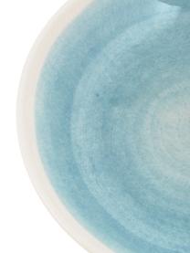 Ručne vyrobený hlboký tanier s gradientom Pure, 6 ks, Keramika, Modrá, biela, Ø 23 cm