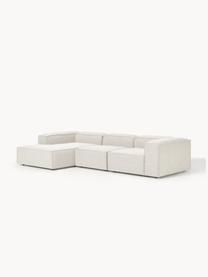 Modulares Ecksofa Lennon aus Bouclé, Bezug: Bouclé (100 % Polyester) , Gestell: Massives Kiefernholz, Spe, Bouclé Off White, B 327 x T 180 cm, Eckteil rechts