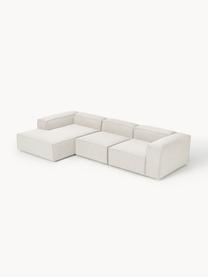 Modulares Ecksofa Lennon aus Bouclé, Bezug: Bouclé (100 % Polyester) , Gestell: Massives Kiefernholz, Spe, Bouclé Off White, B 327 x T 180 cm, Eckteil rechts