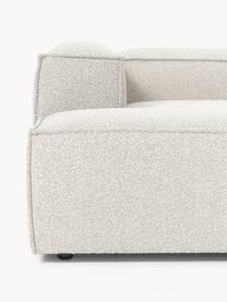 Narożna sofa modułowa Bouclé Lennon, Tapicerka: Bouclé (100% poliester) D, Stelaż: lite drewno sosnowe, skle, Nogi: tworzywo sztuczne Ten pro, Bouclé w odcieniu złamanej bieli, S 327 x G 180 cm, prawostronna