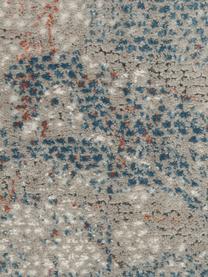 Loper met patroon Rustic in grijs/blauw/beige, Bovenzijde: 51% polypropyleen, 49% po, Onderzijde: latex, Grijs, blauw, beige, 65 x 230 cm