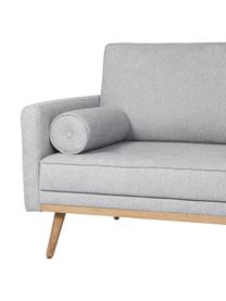 Sofa z nogami z drewna dębowego Saint (2-osobowa), Tapicerka: poliester Dzięki tkaninie, Jasnoszara tkanina, S 169 x G 87 cm