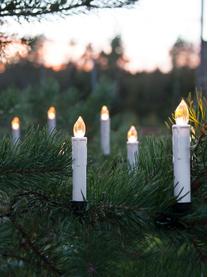 Set 11 candele a LED con batteria bianco caldo Ina, Plastica, Bianco, nero, Larg. 3 x Alt. 13 cm