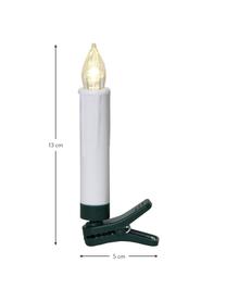 Set 11 candele a LED con batteria bianco caldo Ina, Plastica, Bianco, nero, Larg. 3 x Alt. 13 cm