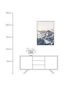 Gerahmter Digitaldruck White Mountain, Bild: Digitaldruck auf Papier (, Rahmen: Hochdichte Holzfaserplatt, Grau, Schwarz, Weiß, B 70 x H 100 cm