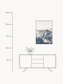 Gerahmter Digitaldruck White Mountain, Bild: Digitaldruck auf Papier (, Rahmen: Hochdichte Holzfaserplatt, Weiß- und Grautöne, B 70 x H 100 cm