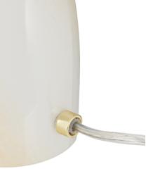 Kleine handgemaakte tafellamp Fungo, Lamp: glas, Wit, beige, Ø 16 x H 20 cm