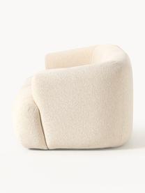 Sofá modular en tejido bouclé Sofia (3 plazas), Tapizado: tejido bouclé (100% polié, Estructura: madera de abeto, tablero , Patas: plástico Este producto es, Bouclé beige claro, An 277 x F 103 cm