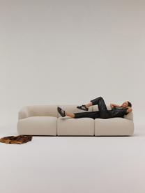 Modulares Bouclé-Sofa Sofia (3-Sitzer), Bezug: Bouclé (100 % Polyester) , Gestell: Fichtenholz, Spanplatte, , Füße: Kunststoff Dieses Produkt, Bouclé Hellbeige, B 277 x T 103 cm