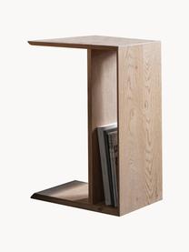 Mesa auxiliar de madera Milano, Chapa de roble, Madera de roble, An 45 x Al 65 cm