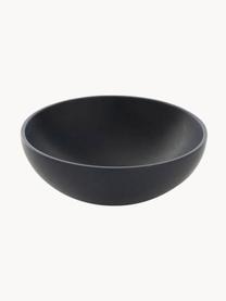 Set lavabo Yoka, 6 pzas., Tablero: fibras de mediana densida, Estantes: metal pintado, Espejo: vidrio, Parte trasera: plástico ABS, Negro, aspecto de madera de roble, Set de diferentes tamaños