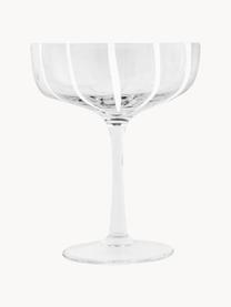 Mondgeblazen champagneglazen Mizu, 2 stuks, Glas, Transparant, wit, Ø 11 x H 14 cm, 230 ml