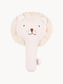 Jouet en coton artisanal Lion, Coton, Blanc crème, larg. 17 x long. 21 cm (taille M)