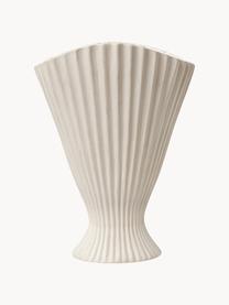 Vase Fountain aus Steinzeug, H 31 cm, Steinzeug, Off White, B 23 x H 31 cm