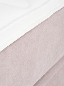 Letto boxspring Oberon, Superficie: nucleo a 5 zone di molle , Piedini: plastica Questo prodotto , Tessuto rosa chiaro, 140 x 200 cm, grado di durezza H2