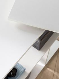 Rohový psací stůl Lemina, Matná bílá