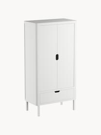 Armoire en bois Classic, Bois de hêtre, bois de pin, MDF, vernis avec peinture sans COV, Hêtre blanc laqué, larg. 94 x haut. 186 cm