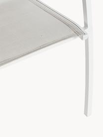 Krzesło ogrodowe Hilla, Stelaż: aluminium malowane proszk, Greige, biały, S 57 x G 61 cm