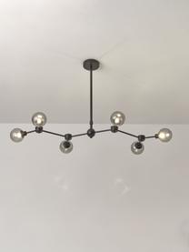 Grote hanglamp Aurelia, Grijs, transparant, zwart, B 110 x H 60 cm