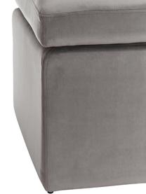 Samt-Hocker Winou mit Stauraum in Grau, Bezug: Samt (100% Polyester) Der, Korpus: Metall, Samt Grau, 55 x 46 cm