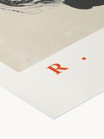 Plakat Ikigai no. 02, Czarny, beżowy, ciemny czerwony, S 30 x W 40 cm