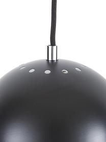 Lámpara de techo pequeña Ball, Pantalla: metal con pintura en polv, Anclaje: metal con pintura en polv, Cable: cubierto en tela, Negro mate, Ø 18 x Al 16 cm