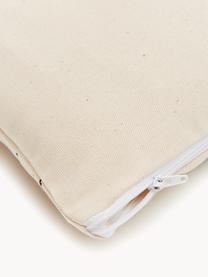 Kussenhoezenset Animal Toile, set van 2, 100% biokatoen, GOTS-gecertificeerd, Lichtbeige, zwart, B 45 x L 45 cm