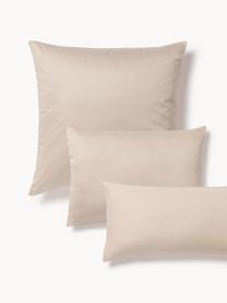 Taie d'oreiller en satin de coton Comfort, Beige, larg. 50 x long. 70 cm