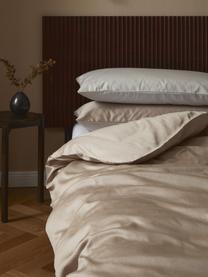 Taie d'oreiller en satin de coton Comfort, Beige, larg. 50 x long. 70 cm