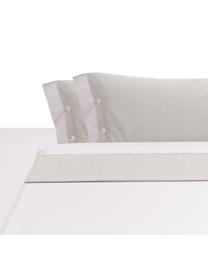 Set lenzuola in raso di cotone Charme, Beige, 250 x 290 cm + 2 federe 50 x 80 cm x lenzuola 180 x 200 cm
