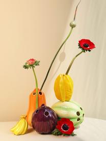 Ręcznie wykonany wazon z kamionki Pumpkin, Kamionka, Pomarańczowy, Ø 12 x W 18 cm