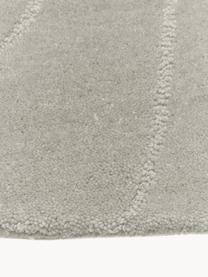 Okrúhly ručne tuftovaný vlnený koberec Aaron, Hnedosivá, Ø 120 cm (veľkosť S)
