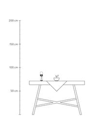 Lampe à poser LED mobile, intensité variable Capulino, Transparent, anthracite, Ø 8 x haut. 18 cm