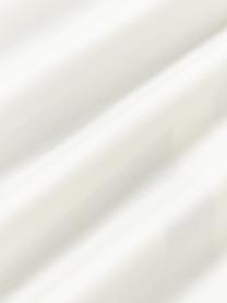 Funda nórdica de satén a rayas con dobladillo Brendan, Gris pardo, Off White, Cama 150/160 cm (240 x 220 cm)