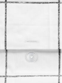 Housse de couette en percale Juna, Blanc, noir, larg. 140 x long. 200 cm