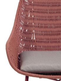 Fauteuil lounge de jardin Abeli, Rose, larg. 68 x prof. 67 cm